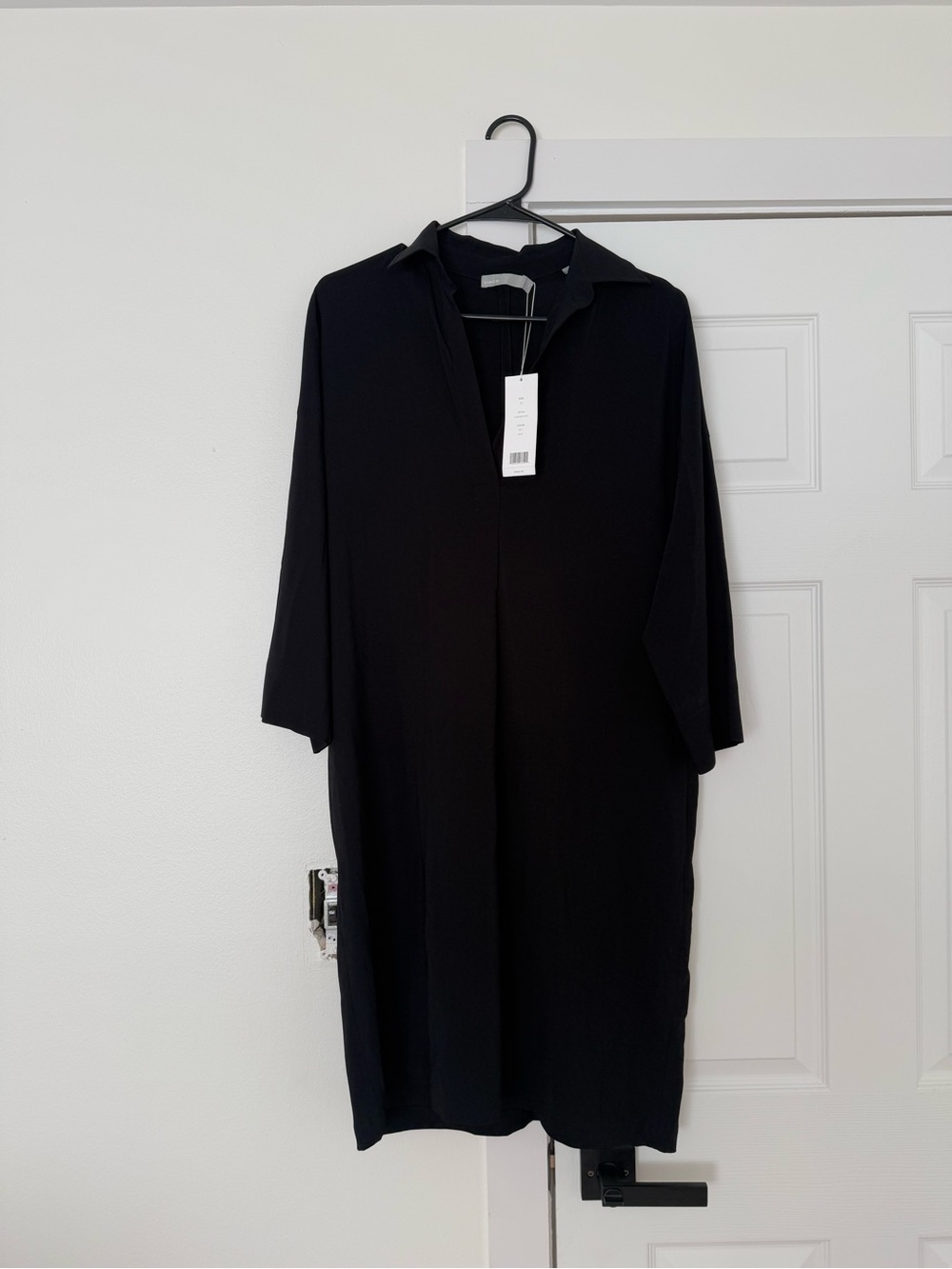 Vince Easy Pullover Black Shift Dress XS